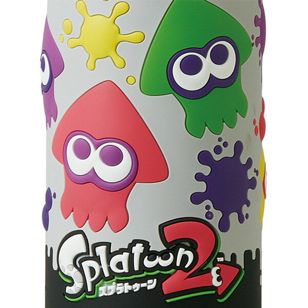 水筒 ステンレス 直飲み 3Dロック付ダイレクトボトル スプラトゥーン 480ml 子供 （ 保冷 幼稚園 保育園 3D キッズ キャラクター ワンプッシュ 直飲みステンレス ステンレス製 子供用水筒 ボトル キャラ ）【39ショップ】