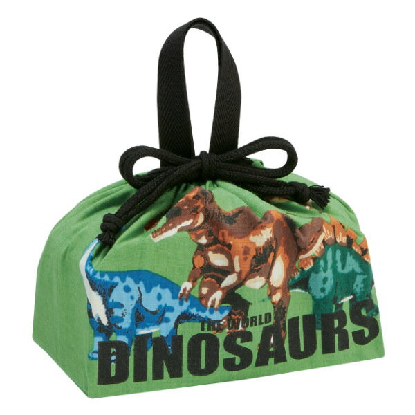 弁当袋 巾着袋 ランチ巾着 ワールドオブダイナソー 子供 （ お弁当袋 給食袋 巾着 キッズ ランチバッグ 幼稚園 保育園 お弁当グッズ ランチグッズ 恐竜 お弁当箱 弁当箱 弁当 子供用 給食 袋 弁当巾着 マチ 小物入れ ） 【39ショップ】のサムネイル