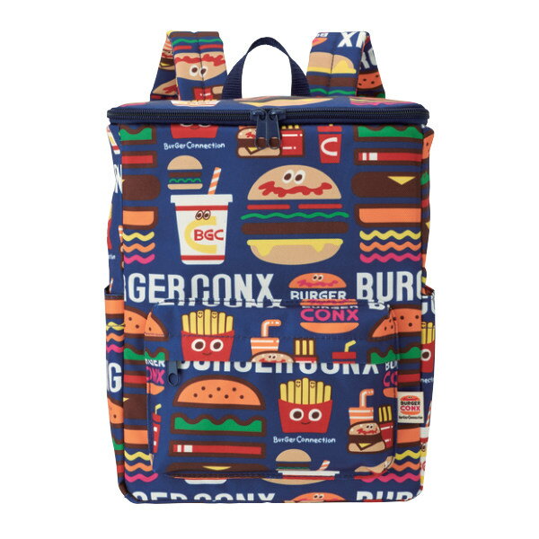 リュック 子供 保冷リュック バーガーコンクス ミックス BURGER CONX スクエア型 がま口 （ リュックサック バックパック 保冷 バッグ 子供用 保冷バッグ キッズバッグ キッズ 遠足 行楽 クーラー ノンキャラ ） 【39ショップ】のサムネイル
