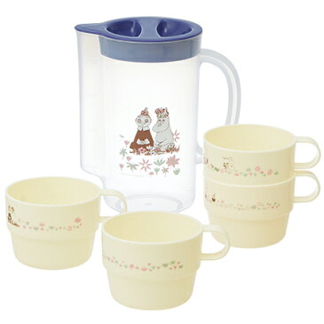 スタッキングコップ ムーミン お花畑 ケース付き4個セット ( コップ プラコップ カップ マグ プラスチック製 ピッチャー 冷水筒 ) 【5000円以上送料無料】