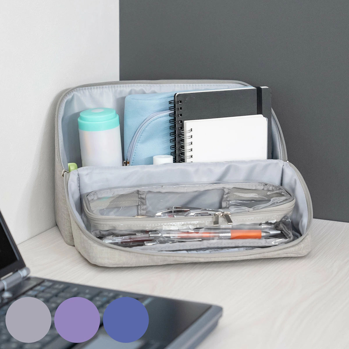 勉強バッグ 収納 リビガク バッグ ぐるっと開くバッグ B5 ( リビング学習 子供 学習 勉強 学習バッグ 文具収納 文房具 整理 小学生 子ども キッズ 便...