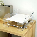 トレー リビガク デスクトレー クリア ( A4サイズ 収納 デスク トレイ 卓上収納 書類トレー 書類ケース レターケース 透明 レタートレイ コピー用紙 ク...