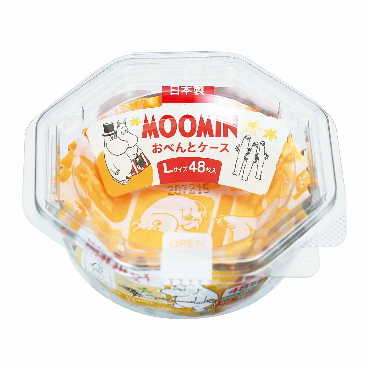 おかずカップ ムーミンお弁当ケース Lサイズ 48枚入り （ MOOMIN お弁当カップ レンジ対応 オーブン対応 おかず入れ 子供 日本製 丸型 弁当 おかず カップ レンジOK お弁当用 子供用 幼稚園 保育園 キッズ ） 【39ショップ】