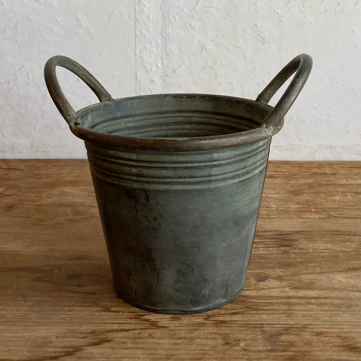 植木鉢 ブリキハンドルポット S （ プランター プラントポット 植物用ポット 鉢カバー ブリキポット ブリキ鉢 植物 花 ドライフラワー 観葉植物 多肉植物 園芸 インテリア 収納 ブリキ 丸型 PVCポット付き ）【39ショップ】のサムネイル