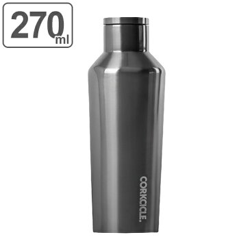 水筒 保冷 保温 キャンティーン コークシクル メタリック ガンメタル 270ml ( 直飲み ステンレス おしゃれ ガンメタ 光沢 メタルカラー ボトル マイボトル アウトドア スポーツ )【39ショップ】