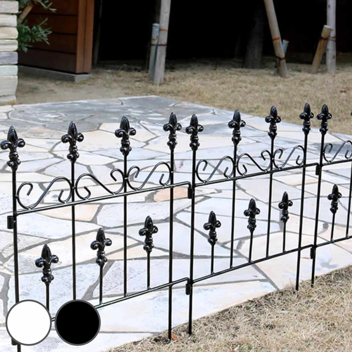 フェンス オールドシャトーフェンス スティックタイプ 4枚組 （ ガーデンフェンス インテリア ガーデニ..