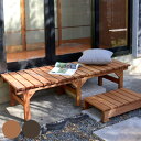縁台ベンチ hiyori ステップセット 幅154.5×奥行55cm ( ベンチ ガーデンデッキ 木製 屋外 ウッドデッキ ウッドベンチ 庭 バルコニー 縁台 ...