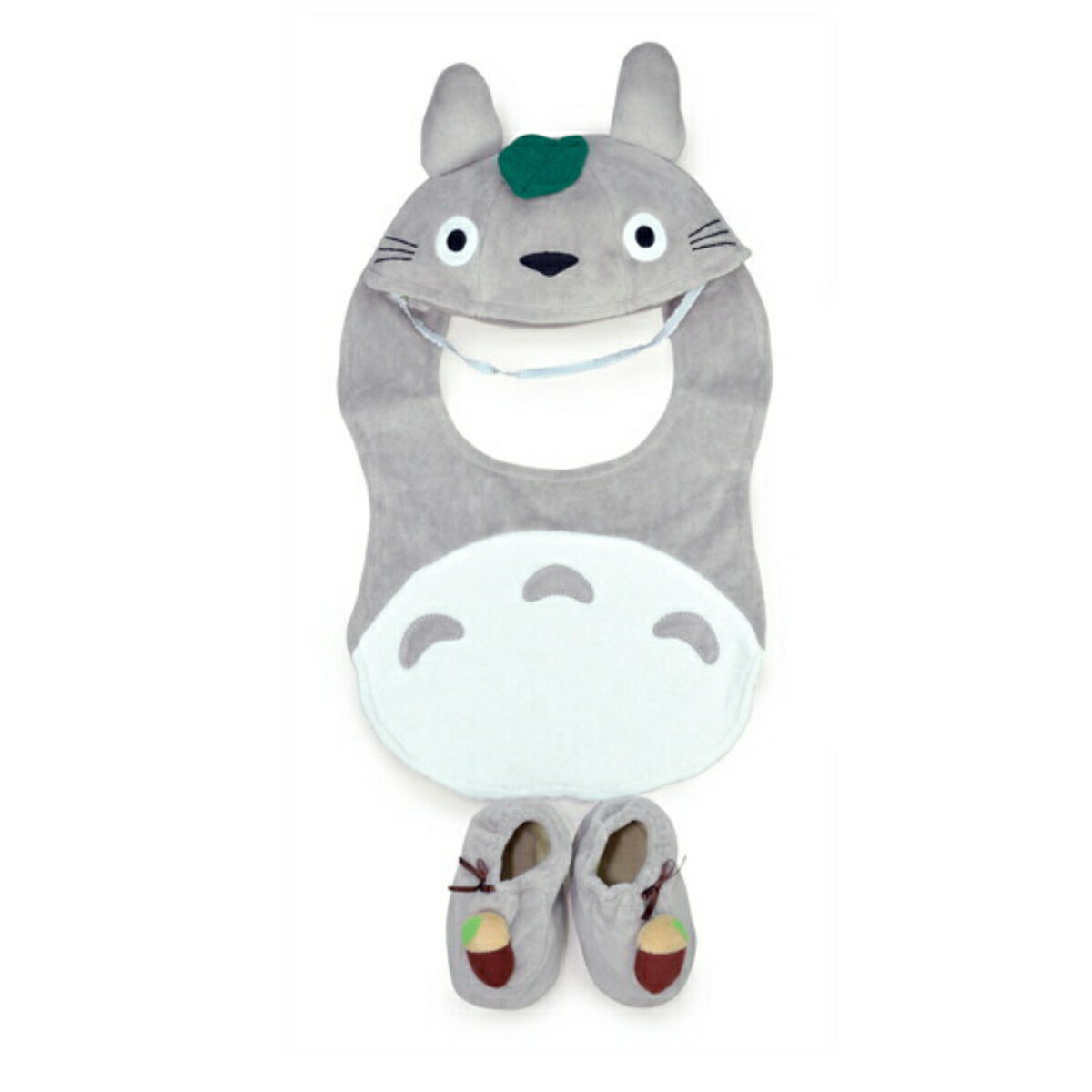 ギフトセット となりのトトロ 大トトロ ベビー 帽子 ビブ 靴 キャラクター （ 送料無料 出産祝い プレ..