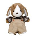 ぬいぐるみ サンディ ブラウンチェックシャツ Mサイズ ( ヌイグルミ 犬 動物 雑貨 インテリア アニマル グッズ ベビー 赤ちゃん プレゼント かわいい 日本製 縫いぐるみ 人形 いぬ 癒しグッズ 子ども キッズ 出産祝い ギフト )【39ショップ】