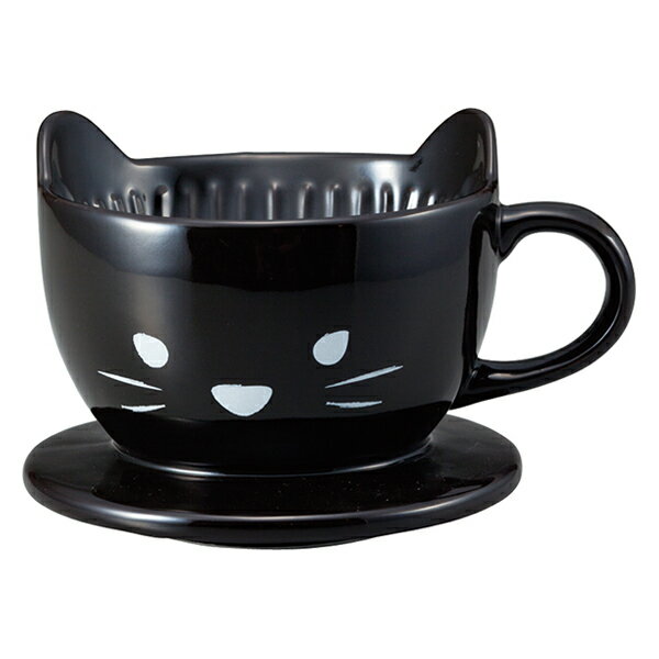 ドリッパー コーヒー ねこ 一人用 おもしろ食器 陶器 （ コーヒードリッパー 食洗機対応 電子レンジ対応 ドリップ ネコ 猫 黒猫 黒ねこ 一杯用 珈琲 磁器 陶磁器 アニマル 動物 ） 【39ショップ】