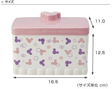 トイレシートボックス　除菌シートボックス　ミッキーマウス　ディズニー　陶器 （ 除菌シートBOX トイレシート 収納 掃除シート ホルダー　トイレ用品　トイレタリー　小物入れ　キャラクター ） 【5000円以上送料無料】