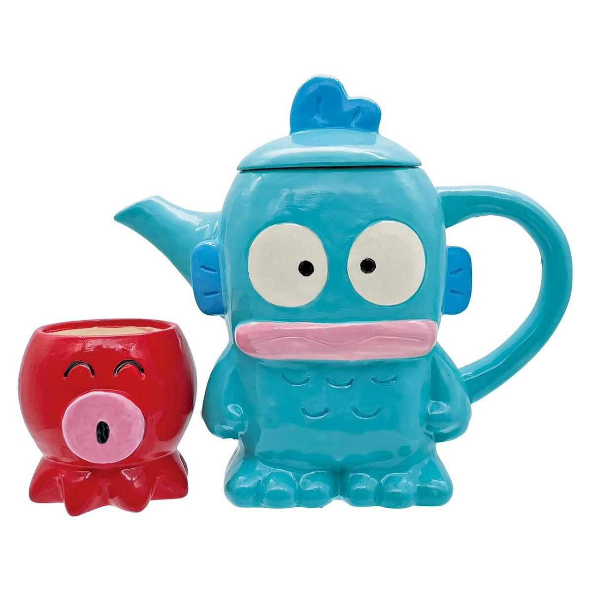 ティーポット ティーセット ハンギョドン （ 205ml ポット カップ 2点セット 磁器 急須 コップ ハーブティー お茶 緑茶 紅茶 キャラクター はんぎょどん サンリオ キャラ 食器 かわいい ）【39ショップ】 interior-palette-10206516 インテリアパレット パッケージ画像
