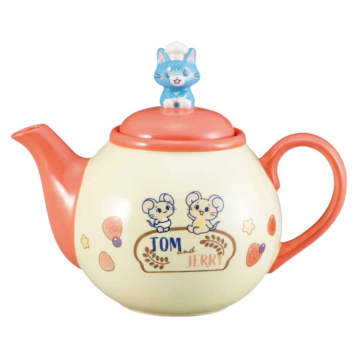 ティーポット フィギュア付きティーポット ベーカリー とむとじぇりーごっこ （ 500ml 磁器 ポット 急須 トムとジェリー キャラクター かわいい おしゃれ プレゼント ）【39ショップ】