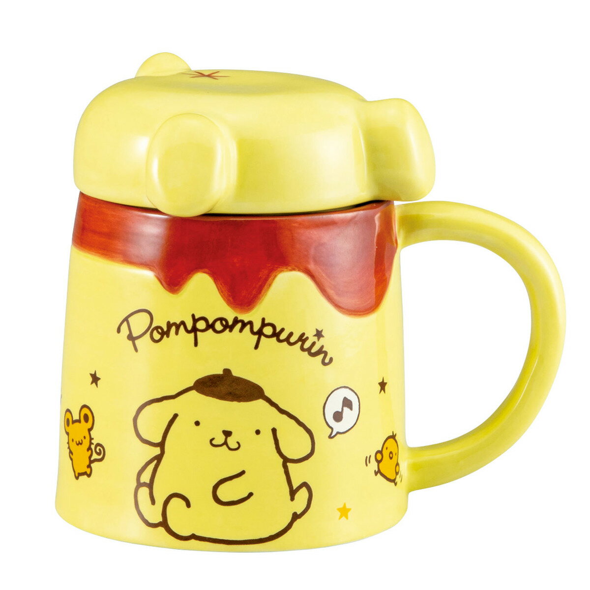 マグカップ おしりのフタ付きプリンマグ ポムポムプリン （ 300ml 磁器 蓋付き マグ マグコップ カップ 食器 キャラクター サンリオ かわいい おしゃれ ギフト プレゼント ）【39ショップ】 interior-palette-10209185 インテリアパレット パッケージ画像