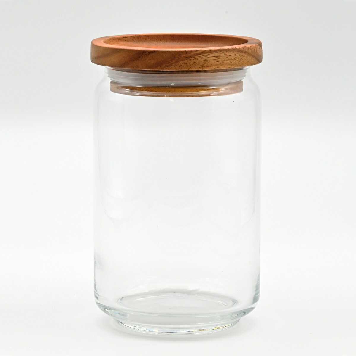 保存容器 ガラスジャー 750ml 天然木 アカシア （ キャニスター 保存瓶 ガラス 木蓋 木製フタ 密閉容器 ガラス保存瓶 びん スタッキング ガラス容器 透明 丸型 お菓子 スパイス 小物入れ おしゃれ ）【39ショップ】