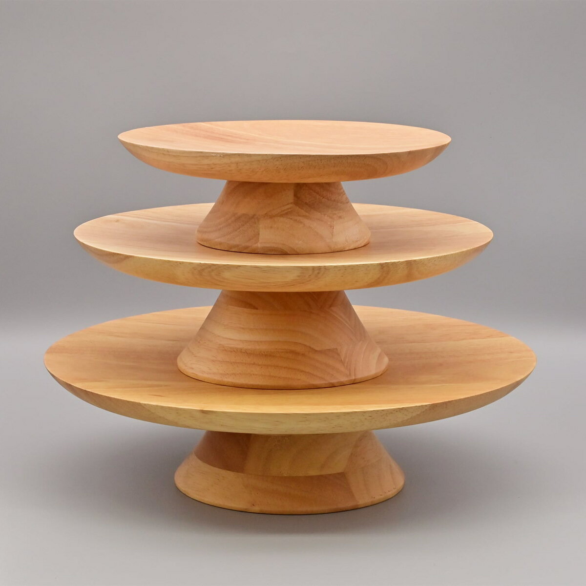 ケーキスタンド S M L 直径20cm 直径25cm 直径30cm （ 木製 皿 お皿 プレート デザート ケーキ 食器 スタンド ケーキ台 ケーキトレー 1段 おしゃれ かわいい 北欧 北欧風 ディスプレイ 飾る ティータイム 割れにくい ）【39ショップ】