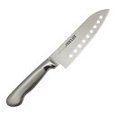 三徳包丁 16.5cm シェルビー 穴付き オールステンレス 食洗機対応 穴あき包丁 ( 包丁 料理包丁 万能包丁 キッチンナイフ 文化包丁 一体型 16.5セ...