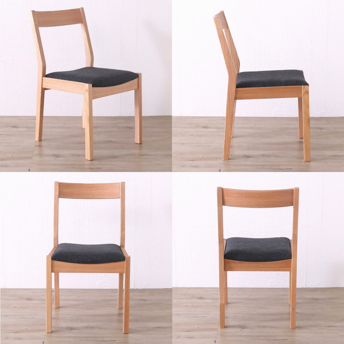 ダイニングチェア 同色2脚セット 座面高44cm デュエ2 ( オーク レッドオーク 無垢材 天然木 ナチュラル ブラウン ファブリック 布張り 木目 北欧 モダン シンプル )【39ショップ】 [2]