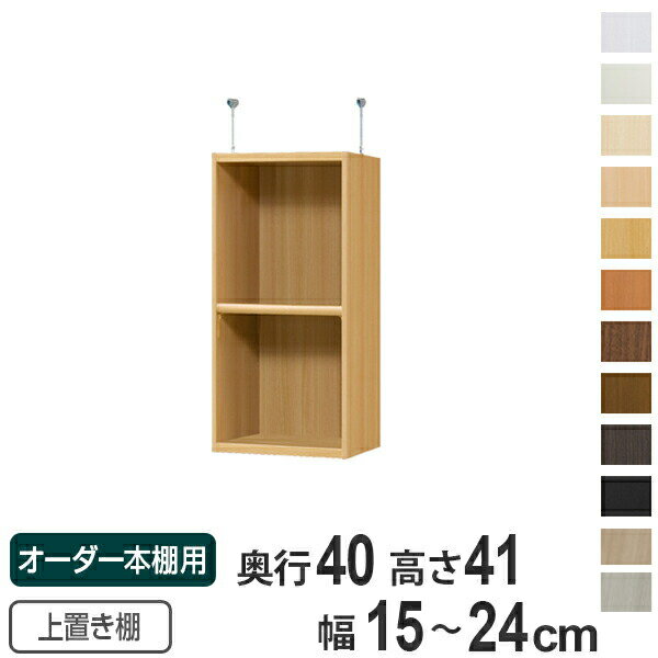 専用 上置き棚 標準棚板 type41 オーダー本棚 奥行40cm 幅15-24cm用 （ 送料無料 オーダーメイド 天井つっぱり 本棚 収納ラック セミオーダー ） 【39ショップ】