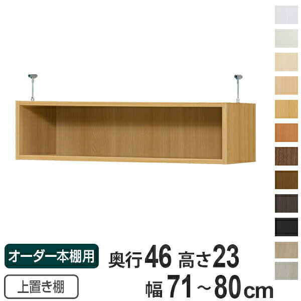 Comic Storage - 専用 上置き棚 標準棚板 type23 オーダー本棚 奥行46cm 幅71-80cm用 （ 送料無料 オーダーメイド 天井つっぱり 本棚 多目的ラック セミオーダー ） 【39ショップ】