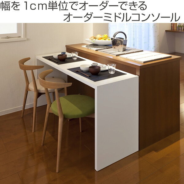 サイズオーダー デスク 幅91-119cm 奥行サイズ59.5cm 高さ60.2cm コンソールデスク ミドルタイプ ディープ ( コの字ラック コンソール デスク オーダー 机 ワークデスク パソコン PC パソコンデスク カウンターテーブル PCデスク )【39ショップ】 [2]