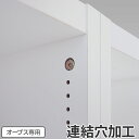 連結穴加工(オープス専用) ( 加工オプション 加工 オーダー セミオーダー 穴加工 オープス用 オーダーデスク オーダーラック オフィス家具 デスク ハイシェ...