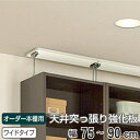 オーダー本棚 ワイドタイプ用 天井突っ張り用強化板 幅75-90cm ( 収納棚 書棚 本棚 オーダー 書庫 書籍 ブックシェルフ リビング収納 漫画収納 子供...
