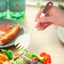 フォーク 20cm セーグル Seigle サラダフォーク ステンレス製 ホーロー 日本製 ( 洋食器 カトラリー 取り分け アイボリー ブラウン 琺瑯 サーバ...