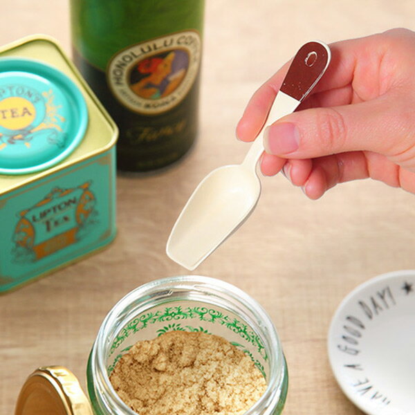 計量スプーン 11cm セーグル Seigle ミニスコップ ステンレス製 ホーロー 日本製 （ 調味料 スコップ 洋食器 カトラリー アイボリー ブラウン 琺瑯 スパイス 調味料スプーン スコップ型 砂糖 塩 おしゃれ ） 【39ショップ】