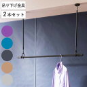 室内物干し 2本セット 吊り下げ型物干し ドライウェーブ インテリア物干し 吊り下げ ( DRY・WAVE 室内干し 天井 ポール 2本 60〜90 日本製 吊...