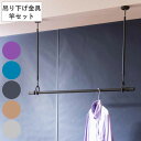 室内物干しセット 物干し竿 吊り下げ物干し ドライウェーブ インテリア物干し 吊り下げ ( DRY・WAVE 物干し ポール&竿セット 伸縮 日本製 室内物干し...