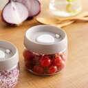 保存容器 400ml 押すだけ簡単真空キャニスター S ( 真空 キャニスター プラスチック 密閉 容器 真空容器 密閉容器 保存 食品保存 酸化防止 鮮度保持 中身がわかる スタッキング 目盛り )【39ショップ】