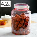 漬物容器 4.2L 熱湯消毒対応 梅干し瓶 2kg用 丸型 プラスチック製 ( 梅干しびん つけもの容器 漬け物容器 手作り 保存容器 梅干し 漬物 つけもの ...