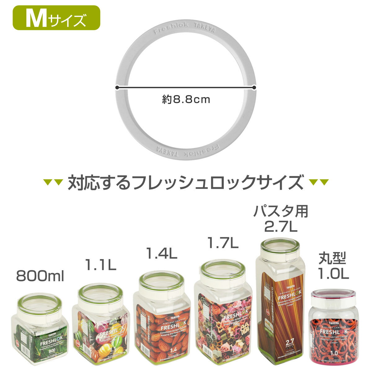 フレッシュロック 白パッキン S M L （ パッキン フレッシュロック専用 部品 パーツ 交換用 付け替え 専用パーツ ふれっしゅろっく FRESHLOK 白 ホワイト フタ 蓋 ふた 保存容器 ）【39ショップ】