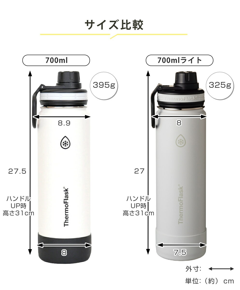【レビュー特典付き】 水筒 約1L スポーツボトル サーモフラスク ライト 700ml 1.17L 直飲み 保冷 （ TAKEYA タケヤ ステンレスボトル ダイレクトボトル 保冷専用 スクリュー ボトル ハンドル付き 真空断熱構造 スポーツ 運動 大人 ）【39ショップ】