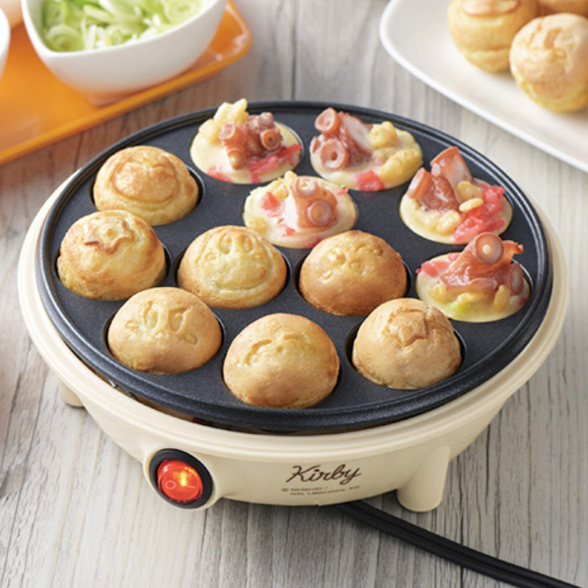 電気たこ焼き器 星のカービィ （ ホットプレート たこ焼き器 タコ焼き器 タコ焼きプレート 丸型 カービィ PSEマーク適合 たこ焼き タコ焼き フッ素加工 卓上 調理家電 キッチン家電 キッチン用品 台所用品 料理道具 家電 ）【39ショップ】
