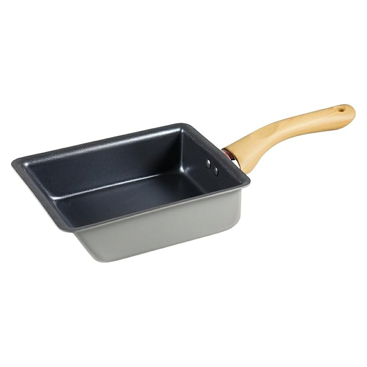 卵焼き器 13×18cm IH対応 フッ素加工 ラクミ 深い玉子焼器 （ 卵焼きフライパン エッグパン 深型 アルミ 軽い ふっ素樹脂加工 卵焼き だし巻き卵 ガス火 フライパン マルチパン 片手鍋 フッ素コーティング 軽量 木柄 PFOAフリー ）【39ショップ】