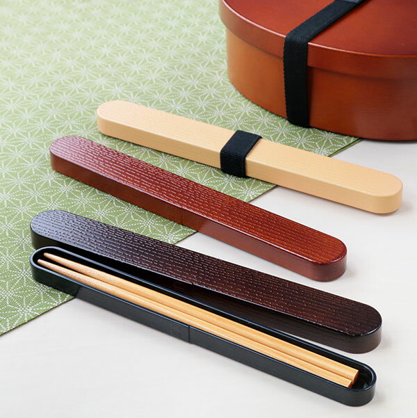 箸箱セット 18cm 箸 箸箱 わっぱ箸箱セット ( 箸&箸箱セット お箸 箸&ケース カトラリー 和風 日本製 18センチ お弁当用 ベルト付き 持ち運び 携...