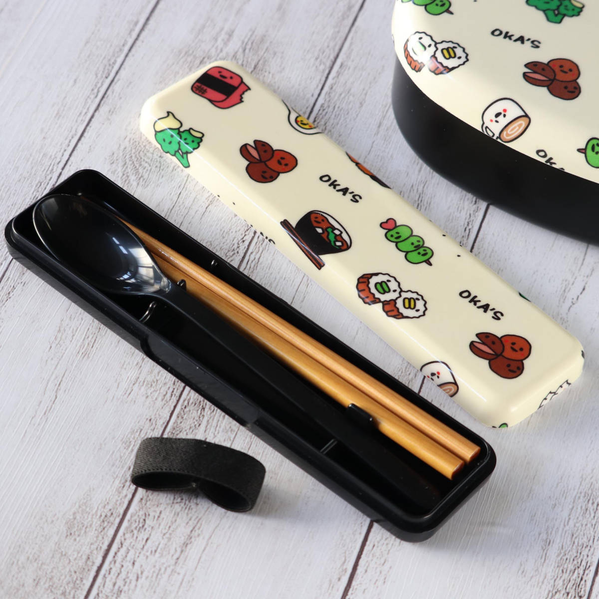 箸箱セット 布貼18.0布貼スプーン&箸セット OKA’S ( 箸&スプーンセット お箸 スプーン セット 箸&スプーン カトラリー 日本製 18センチ お弁当...