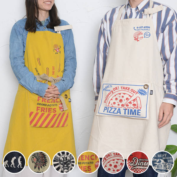 【在庫処分特価】 エプロン AND PACKABLE アンドパッカブル （ LH17669 キッチンエプロン 台所エプロン カフェエプロン ポケット付き 折り畳み収納可能 持ち運び ホルターネック レディース メンズ ユニセックス 男女兼用 大人用 ）【39ショップ】