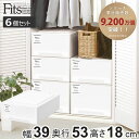 収納ケース Fits フィッツケース クローゼット S-53 6個セット ( フィッツ 衣装ケース クローゼット収納 収納 幅39 奥行53 高さ18 天馬 日...