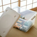 収納ボックス 40L とっても便利箱 フタ付き ( 幅40×奥行55×高さ33cm 収納 ボックス 隙間 プラスチック 収納ケース 棚上 引き手付き ロック ク...