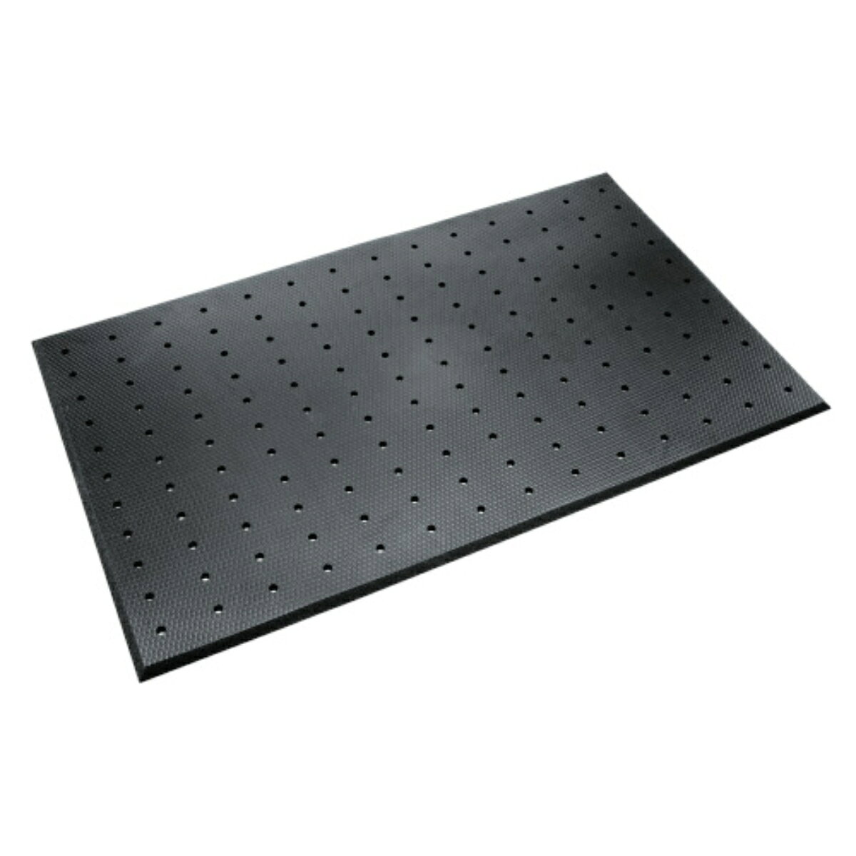 マット 耐油クッションマットFW 90×150cm 穴あきタイプ （ 法人限定 業務用 滑り止めマット 厚手 クッション 耐油 耐水 疲労軽減 RoHS指令対応 ブラック ゴム製 クッションマット ラバーマット 床 立ち作業 衝撃緩衝 工場 ）【39ショップ】