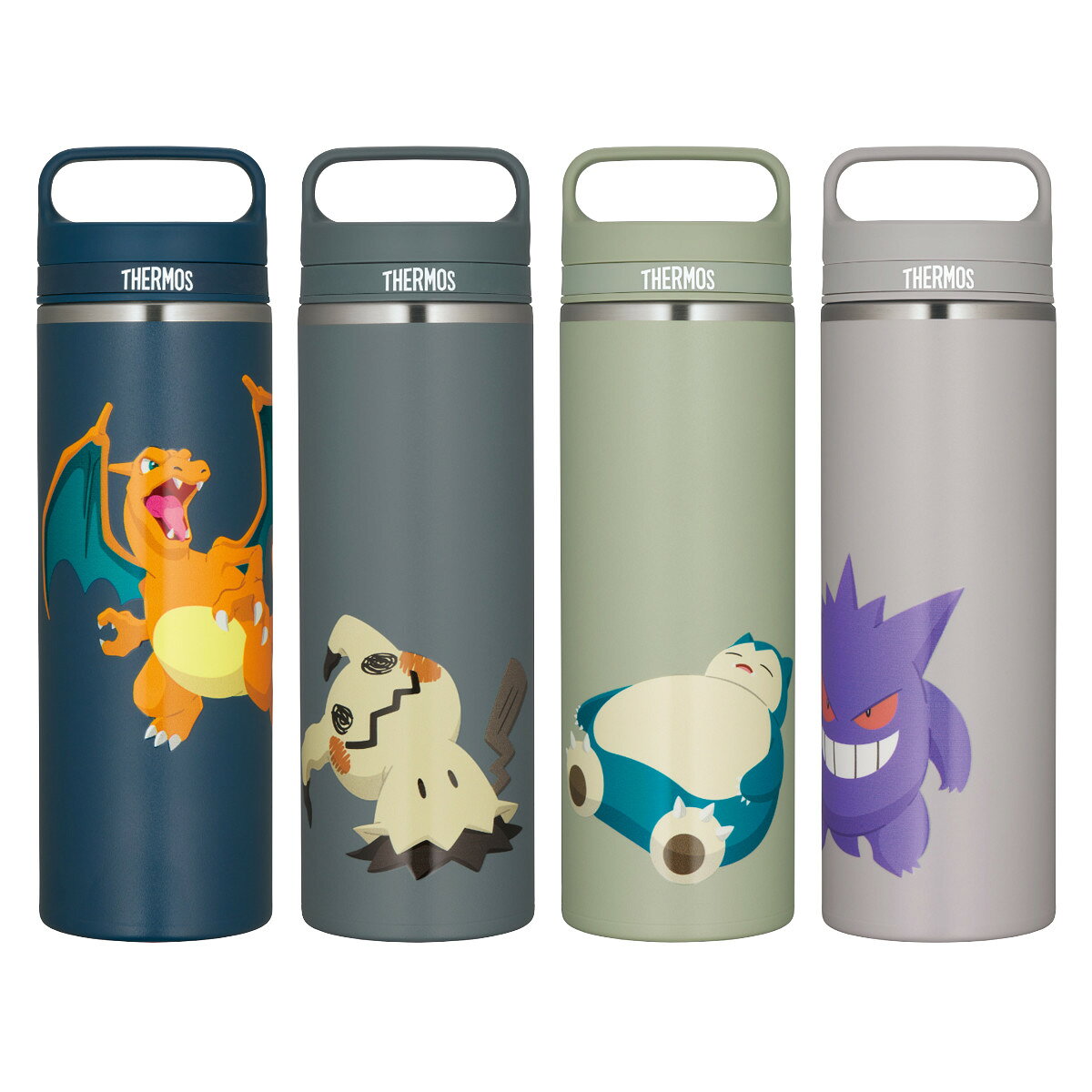 サーモス 800ml 水筒 真空断熱ケータイマグ JOW-800PK （ THERMOS ポケモン 保温 保冷 直飲み ステンレスボトル マグボトル スポーツ飲料対応 スポーツドリンク対応 マグ ボトル 真空断熱 魔法瓶 取っ手付き スリム ハンドル付き ）【39ショップ】