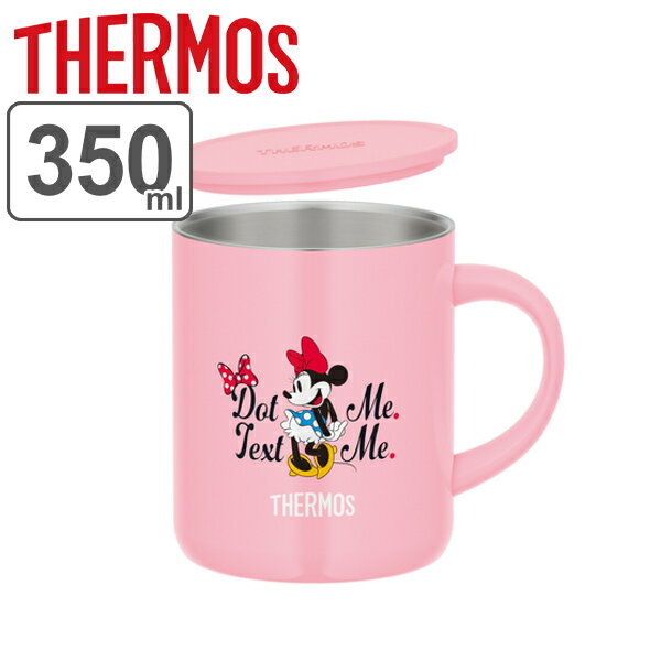 マグカップ サーモス thermos 350ml 真空断熱 ミニーマウス JDG-350DS ステンレス製 キャラクター （ ステンレスマグカップ フタ付き 保温マグカップ ディズニー ミニー ステンレス 蓋付き カップ マグ 保冷保温 タンブラー ） 【39ショップ】