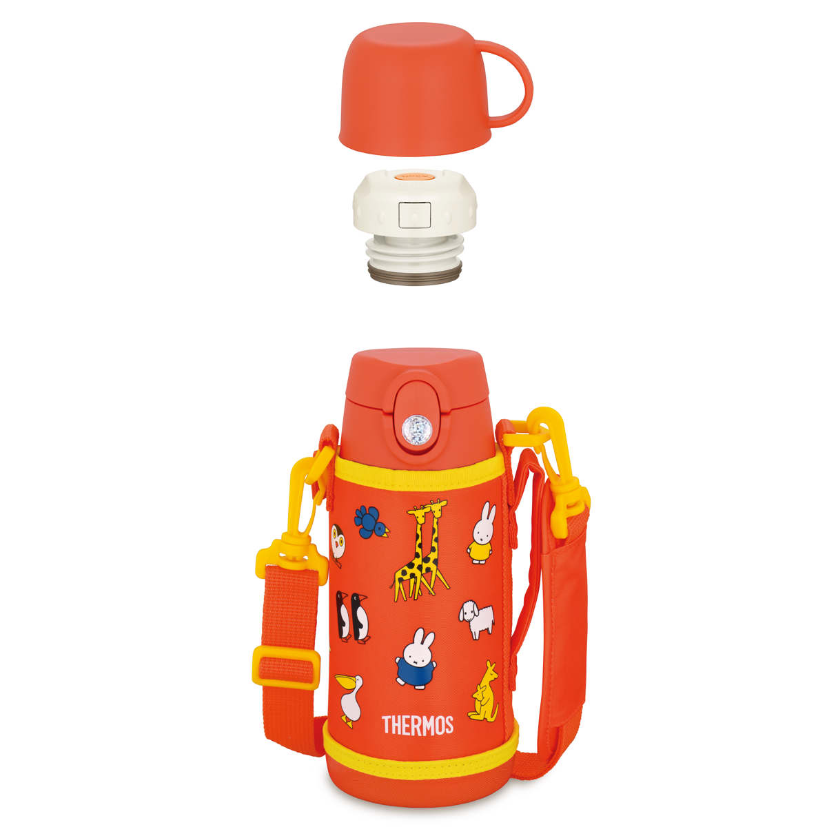 サーモス 水筒 600ml 2way ストロー コップ ミッフィー ステンレス FJO-601WFB （ 送料無料 THERMOS miffy 保冷 保温 スポーツドリンク対応 ワンタッチ キッズ ストローボトル コップ飲み 子供用水筒 キッズボトル 子供 ） 【39ショップ】