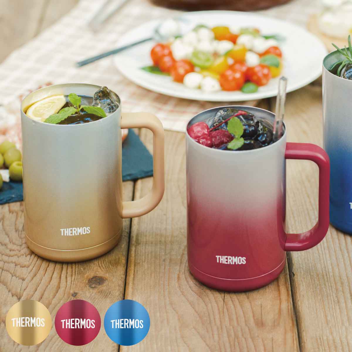 サーモス ビールジョッキ 600ml 真空断熱 ステンレス JDK-600C （ THERMOS 食洗機対応 タンブラー 保温 保冷 ビールグラス ジョッキ ステンレスタンブラー カップ 保冷タンブラー 真空二重構造 コップ ロングタンブラー 取っ手 ）【39ショップ】のサムネイル