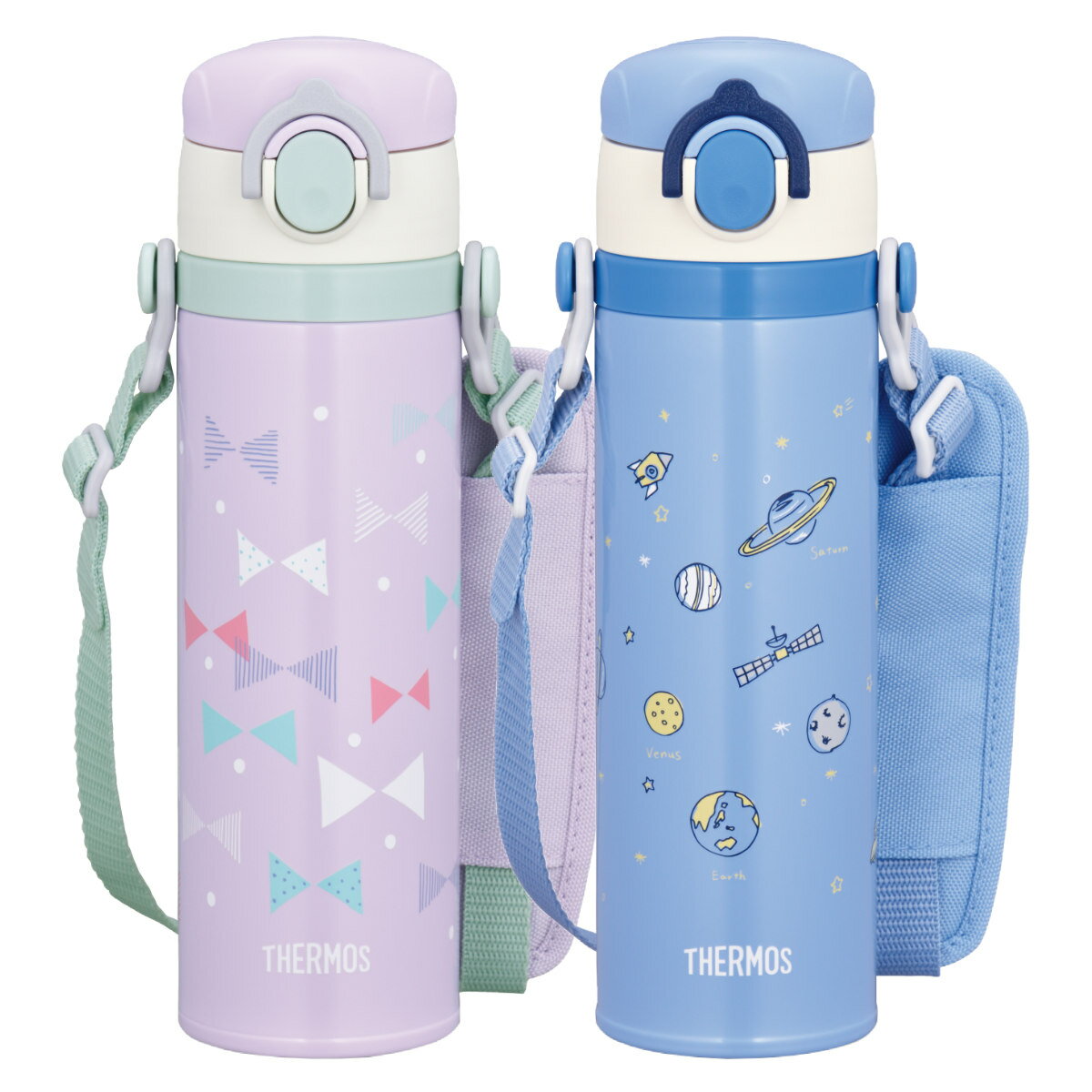 サーモス 水筒 500ml 真空断熱 ワンタッチ ステンレス 直飲み JOI-500 （ THERMOS スポーツドリンク対応 ステンレスボトル 保温 保冷 キッズ キッズボトル 子供用水筒 ダイレクトボトル ワンプッシュ マグボトル 子供 ） 【39ショップ】のサムネイル