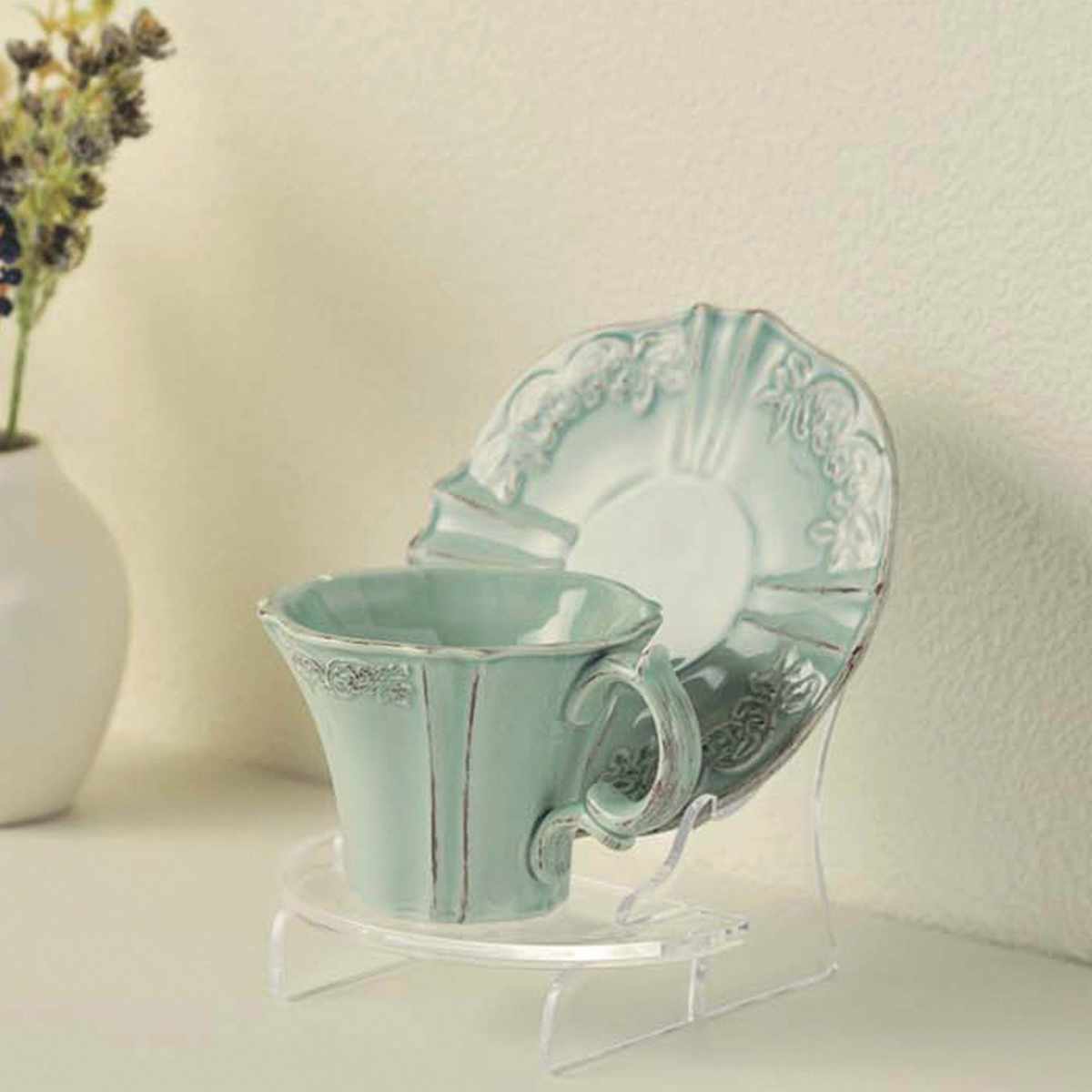 食器スタンド カップ ソーサー スタンド ( カップ&ソーサースタンド ティーカップ コーヒーカップ コレクション お皿 立て 鑑賞 お気に入り プレート 皿 ...