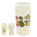 タンブラー 360ml mofusand キャリー 保温 保冷 ( モフサンド もぎたてにゃん みつばちにゃん うさにゃん キャラクター かわいい 真空二重 ス...